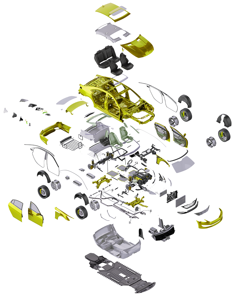 Car exploded view